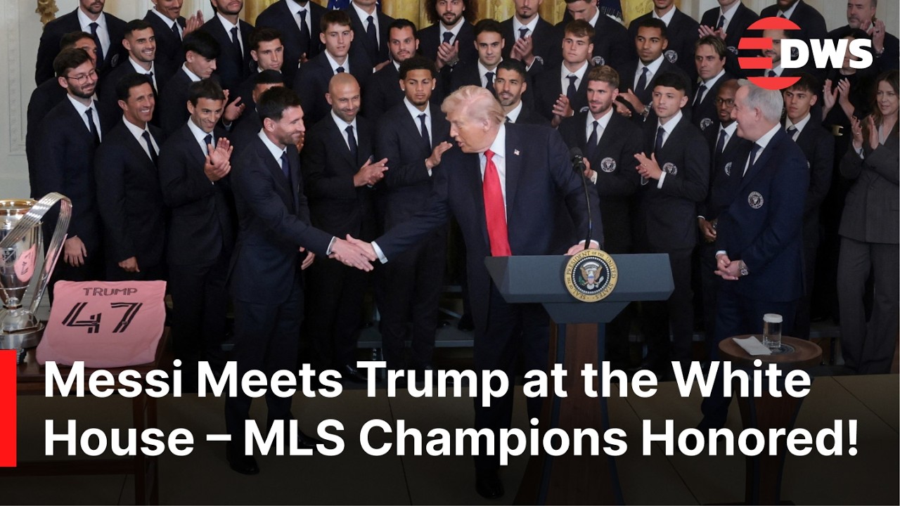 WATCH: Trump Welcomes Lionel Messi and Inter Miami to White House | Praises MLS Champions | AC1Z