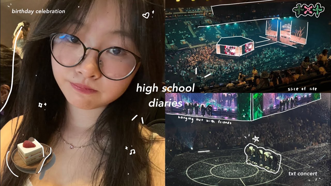 high school diaries 🍰: txt concert vlog, birthday celebration, slice of life & more