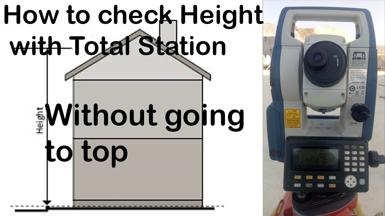 how to check Height with total station with out going to top |#CivilSurveyEngineeringAP
