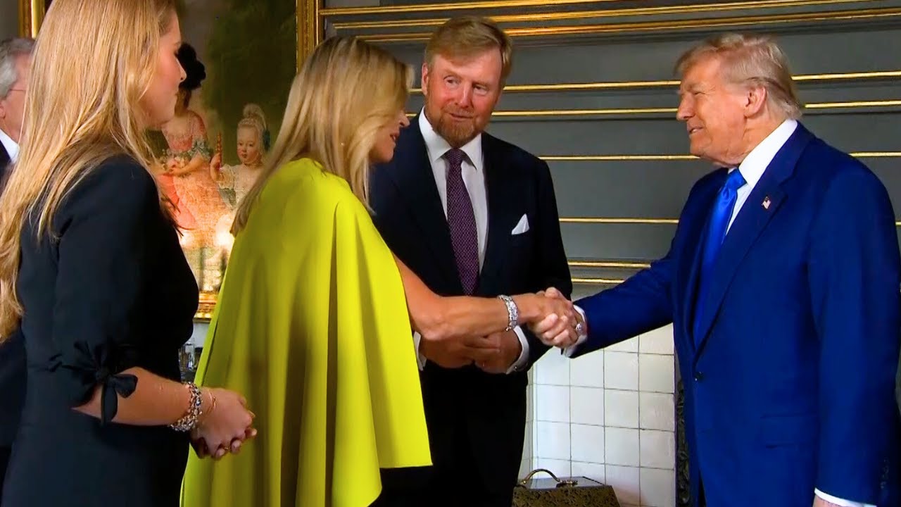 Trump arriveert bij koning Willem-Alexander en Máxima