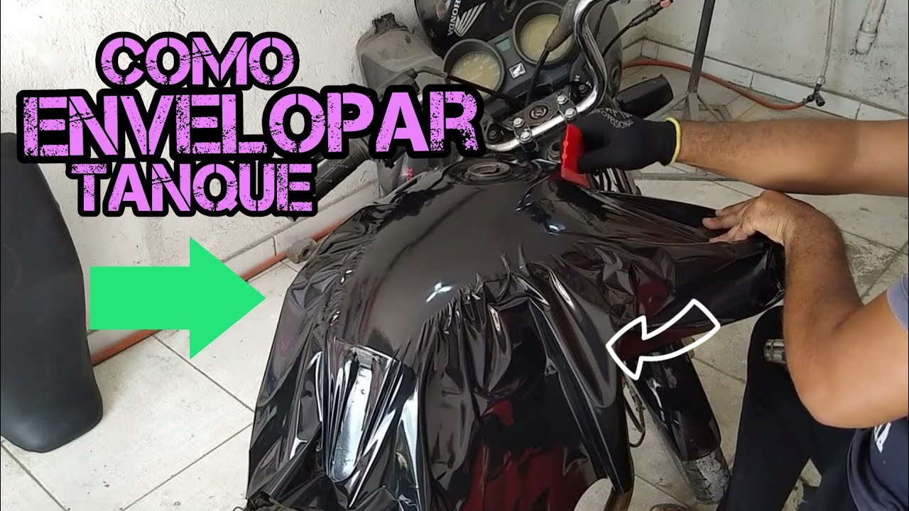 como envelopar tanque de moto