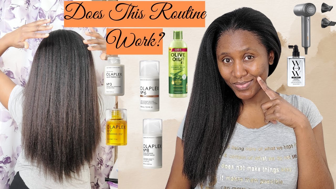Обновленный день после мытья с помощью релаксера Olaplex | Недельный уход за волосами после релак...