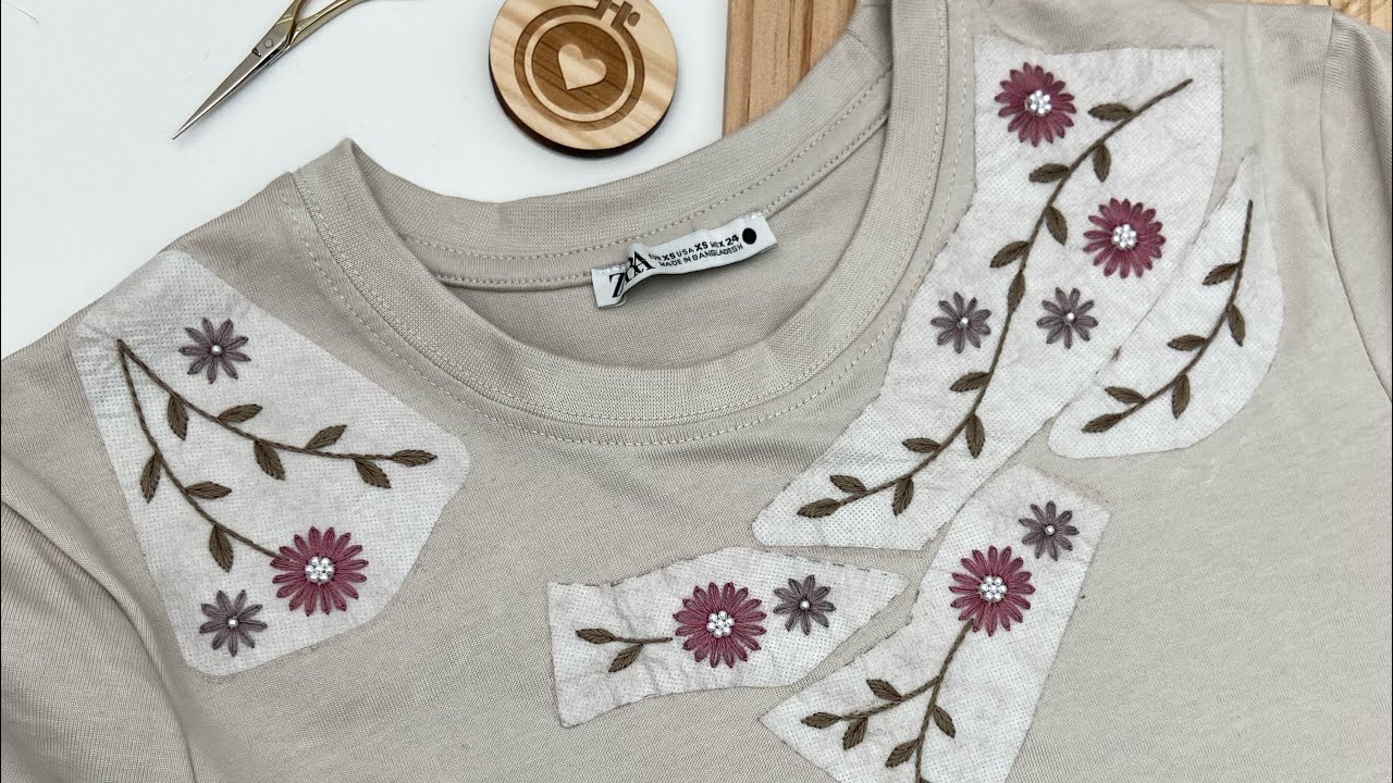 How to Embroider a T-Shirt tutorial 🪡