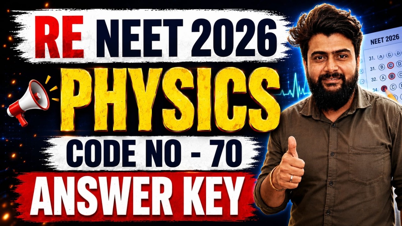 Re -NEET 2026 Code no- 70 Answer key| Over all paper Answer key & formulas Used #reneetsolution