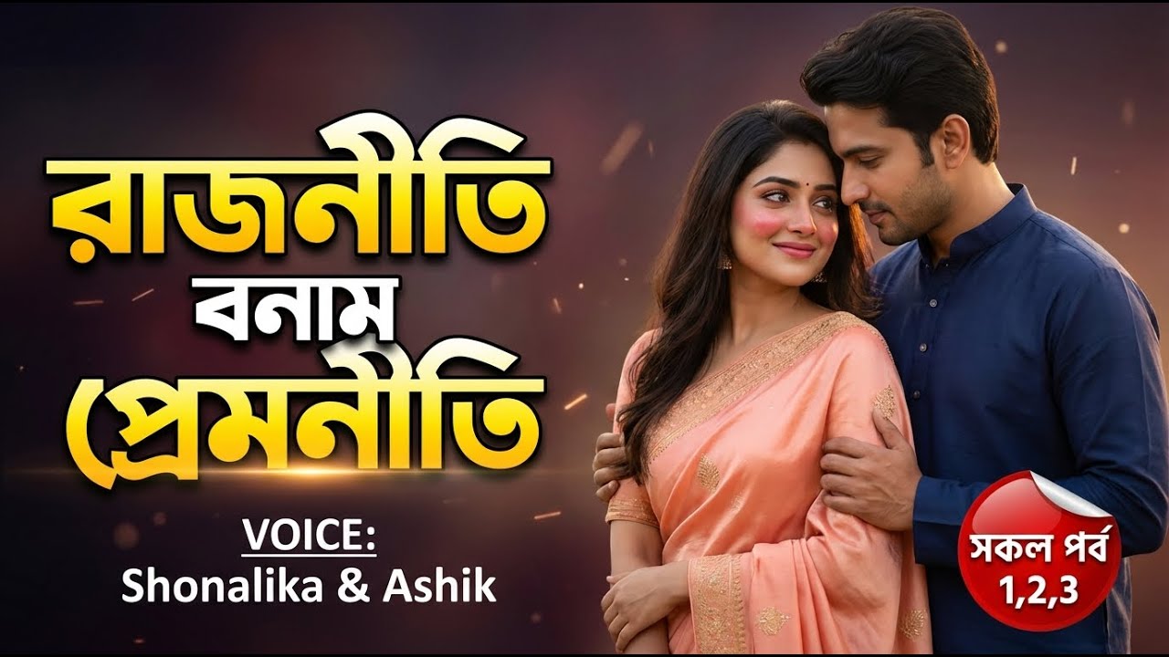 রাজনীতি বনাম প্রেমনীতি | part-1,2,3|Romantic love story | voice:Ashik & Shonalika | Bangla New Golpo