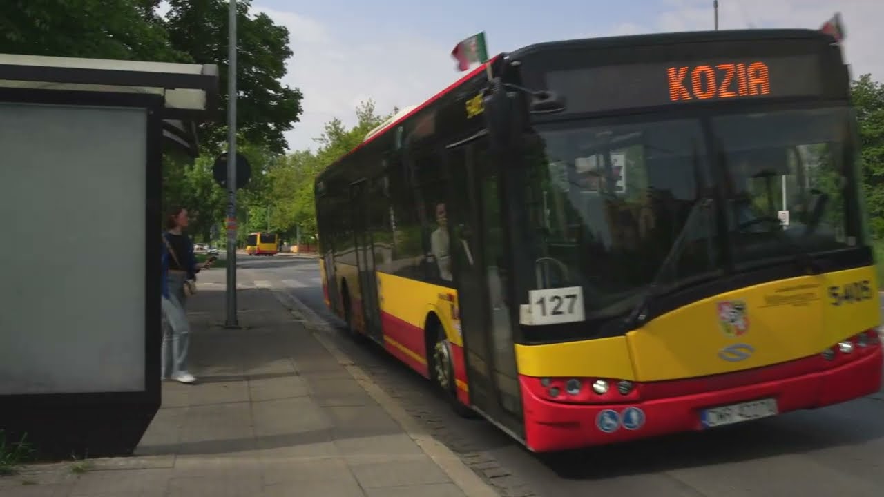 Poland, Wrocław, bus 127 ride from Żelazna to Szczepin
