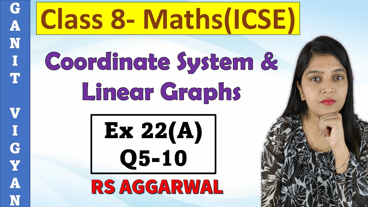 Coordinate System & Linear Graphs | ICSE class 8 Maths | Chapter 22 | Ex 22(A) | Q 5-10 |RS Aggarwal