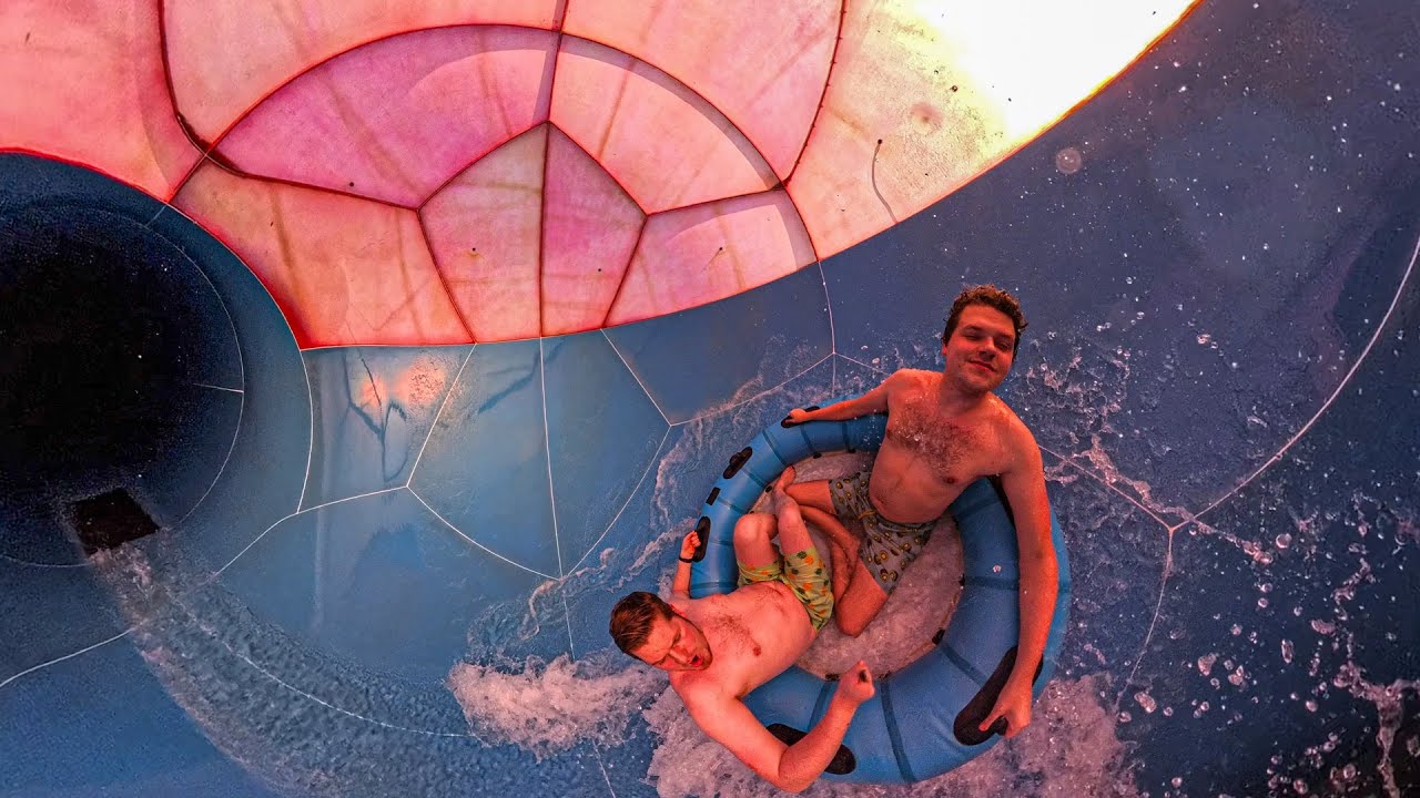 Studio City Macau - Black Hole Slingshot FUNNEL Water Slide 滑水道