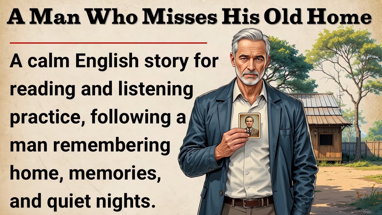 A Man Who Misses His Old Home || English Story for Listening & Reading Practice || Graded Reader