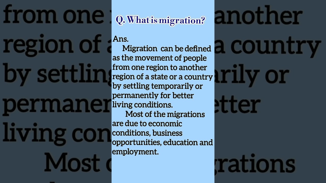 what is migration?#meaningofmigration # politicalscience # educationknowledge