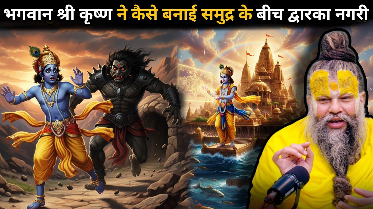 भगवान होकर भी श्रीकृष्ण रणभूमि से क्यों भागे🤯? कैसे बनाई श्रीकृष्ण ने असंभव दिखने वाली द्वारका नगरी