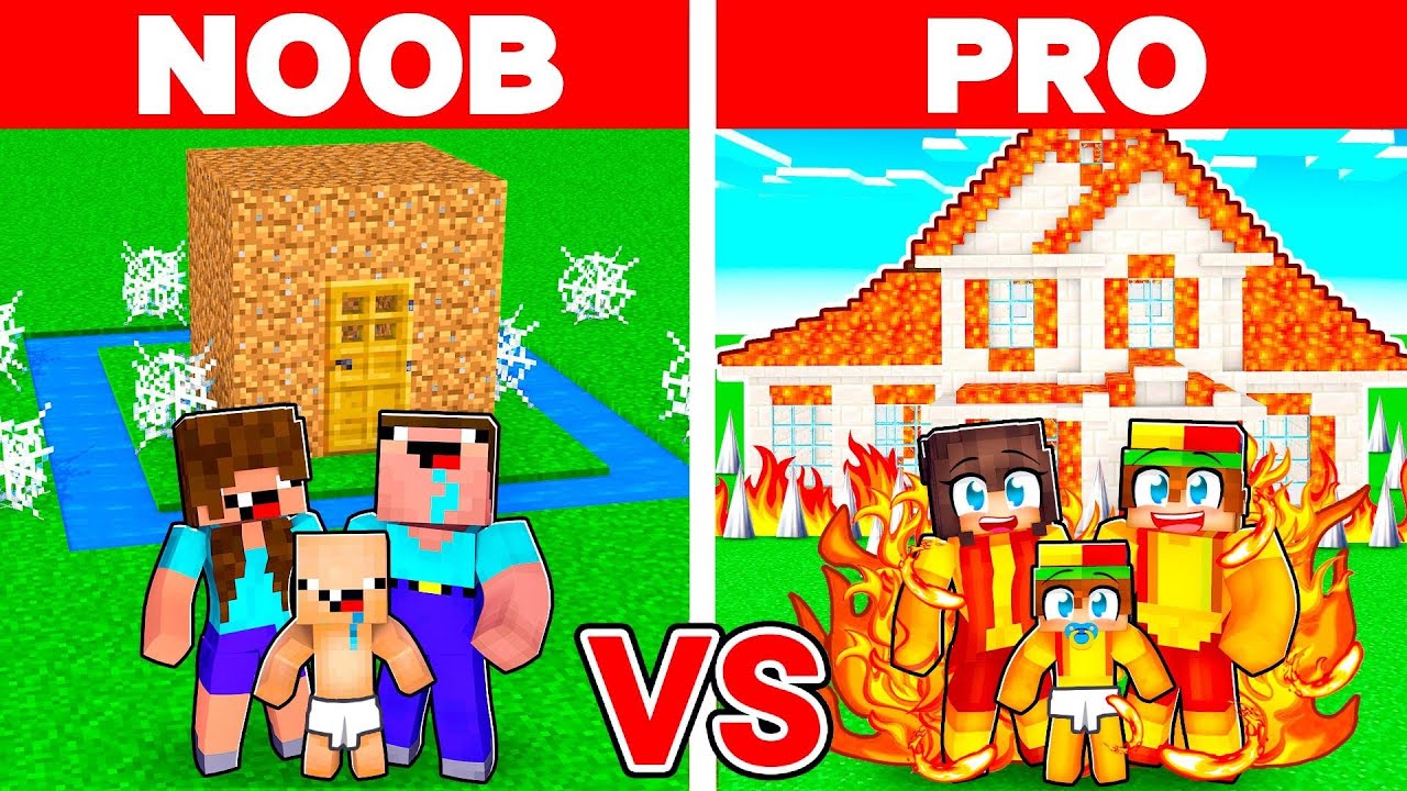 Семья НУБА против ПРОФЕССИОНАЛА в Minecraft!