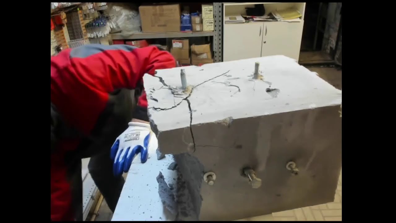 Установка хим анкера FISCHER в газобетон с использованием конусного сверла и испытание нагрузки.