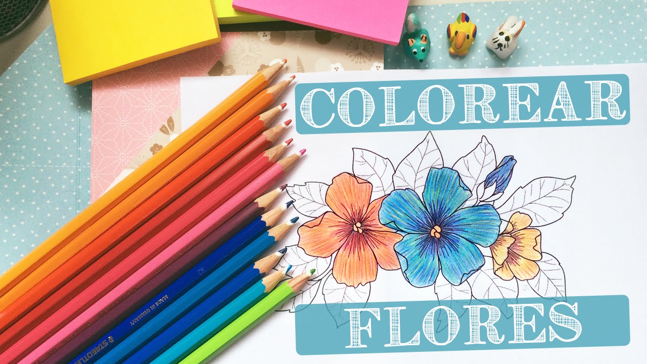 🌸 Cómo colorear flores con lápices de colores 🌸 - StephanieVlog