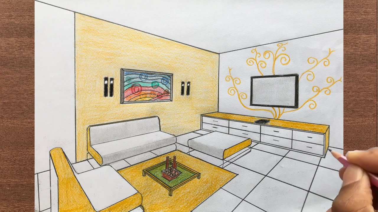 How to Draw a Room in 2-Point Perspective
