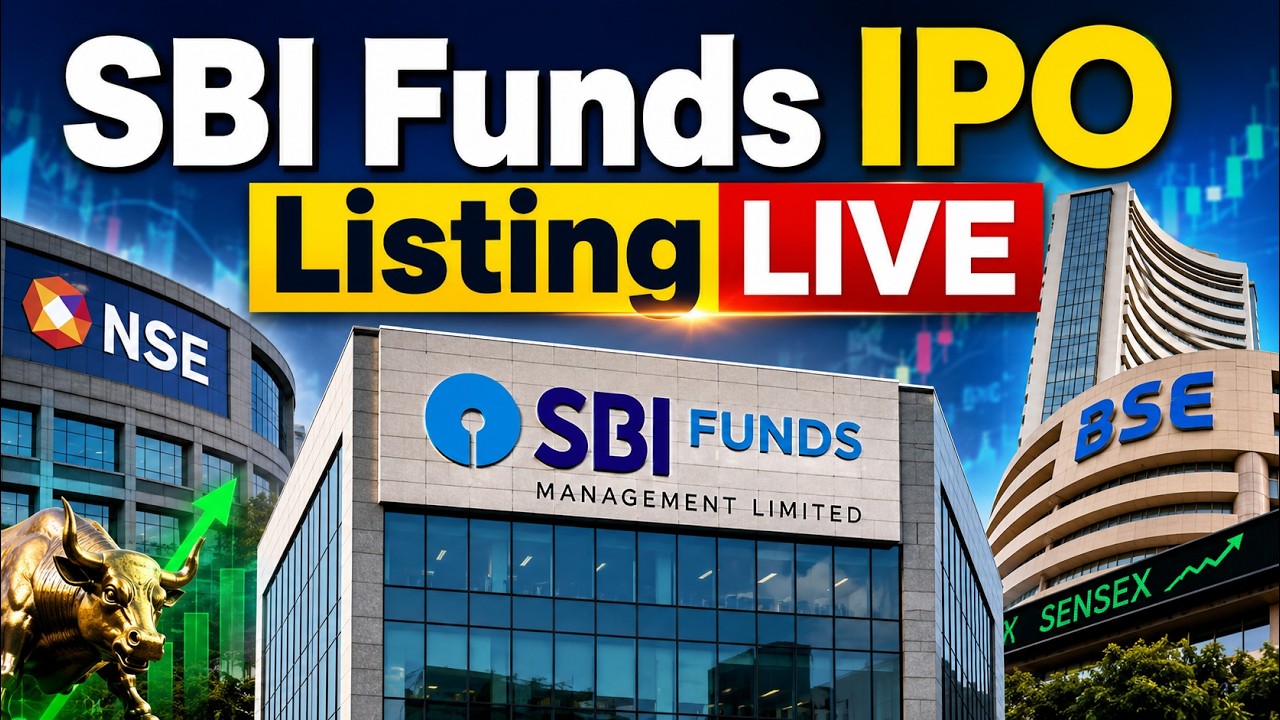 SBI Funds Management Share Price LIVE | IPO Listing LIVE | NSE & BSE Listing | Stock Market Live