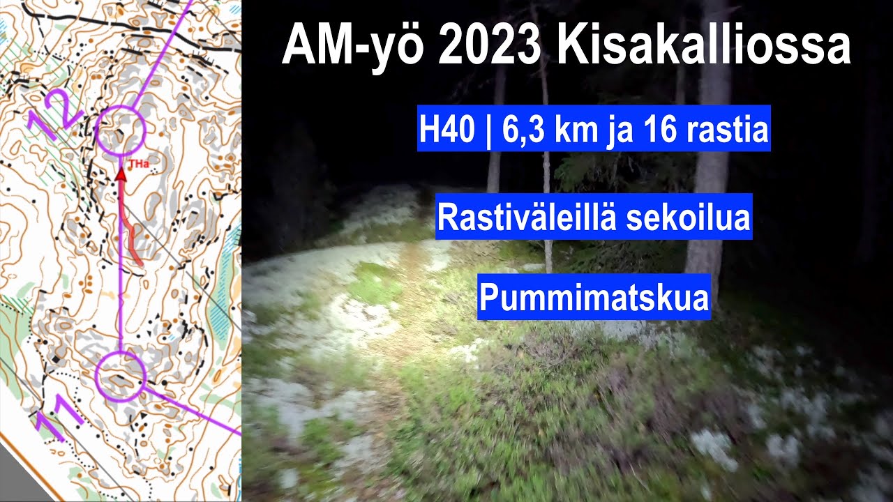 Yösuunnistuksen aluemestaruuskisa 2023 | H40-sarja (reitti+selostus)