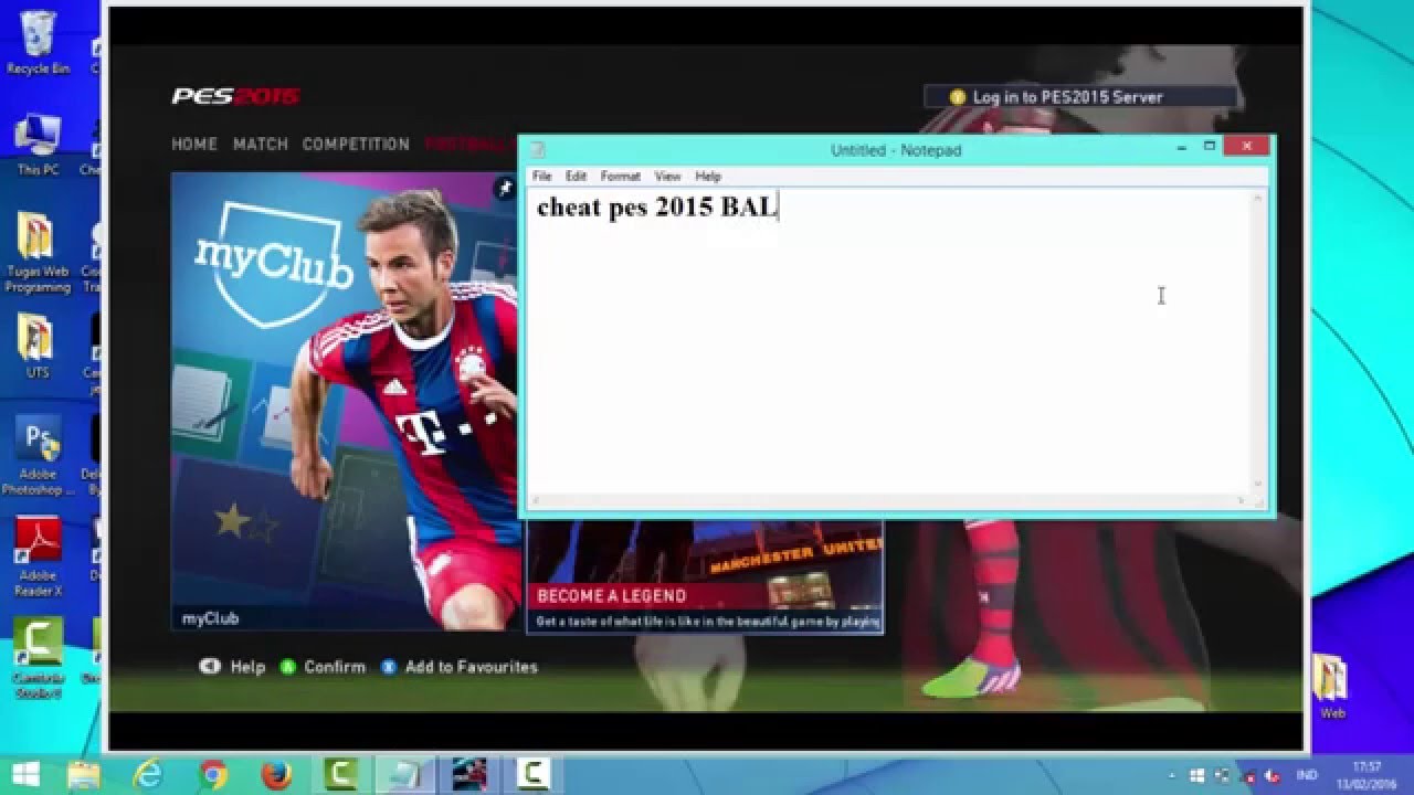 Cheat PES 2015 Become A Legend with Cheat Engine