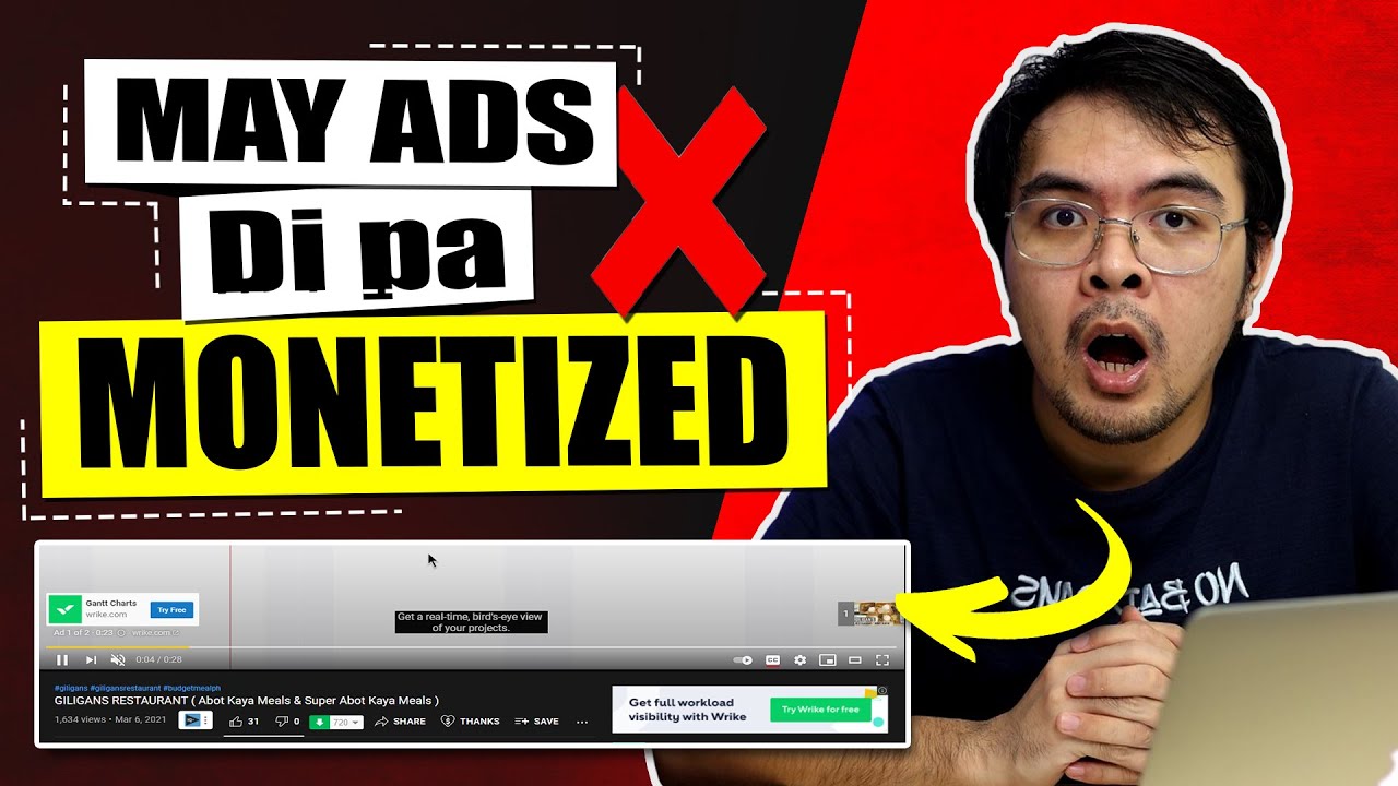 May ADS na sa Videos mo , Pero Hindi Kapa Monetized sa YouTube?