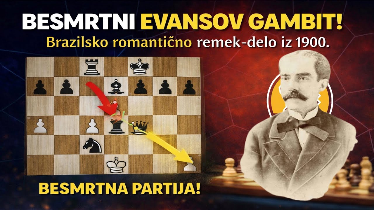 Besmrtni Evansov gambit! Brazilsko romantično remek delo iz 1900 #svetsaha #sah