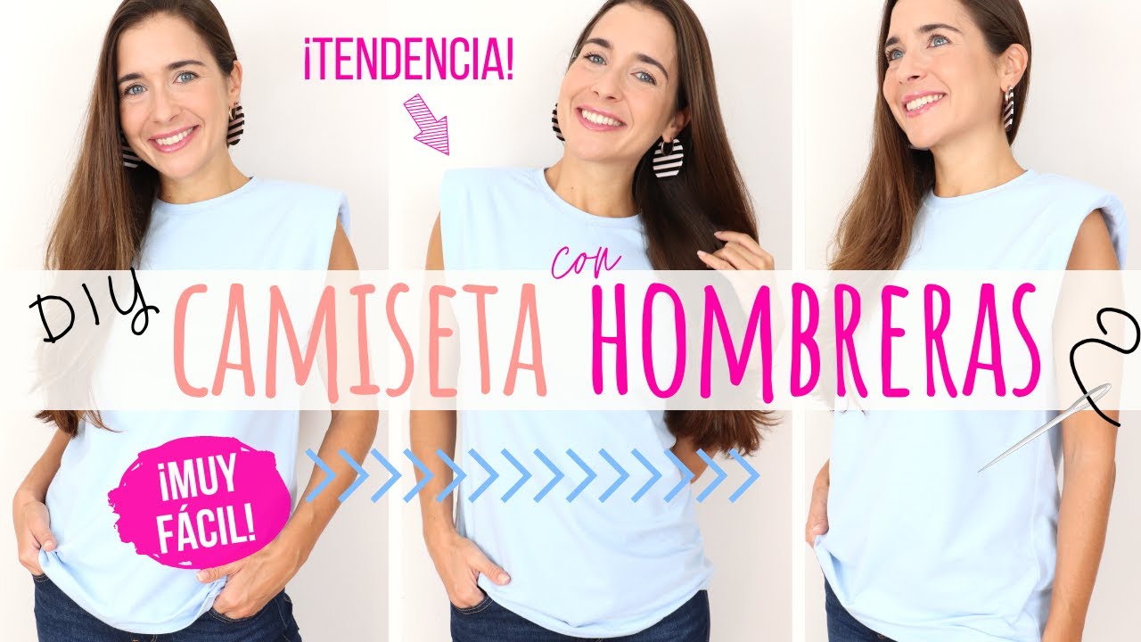 Cómo hacer la famosa CAMISETA CON HOMBRERAS DIY - Muy fácil!