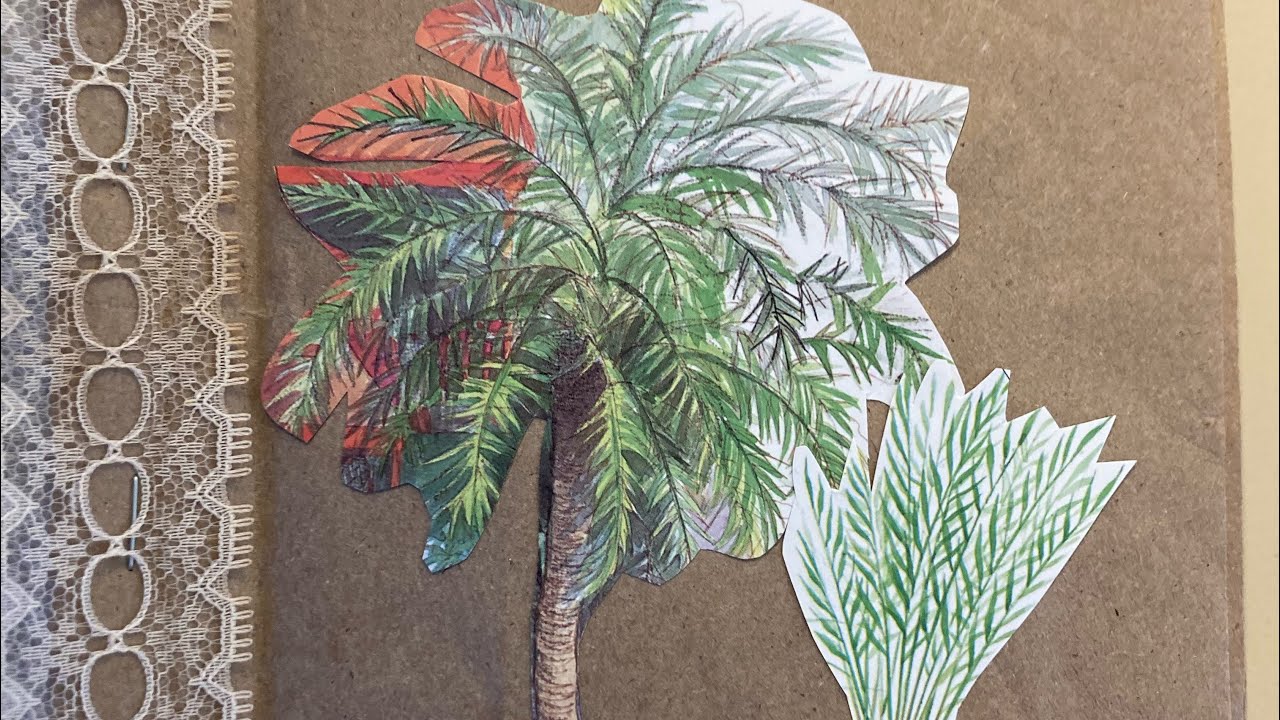 brown paper journal using scraps 