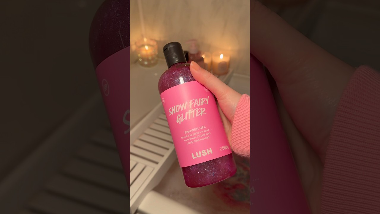 Pink snow fairy bath 🛁 🫧 