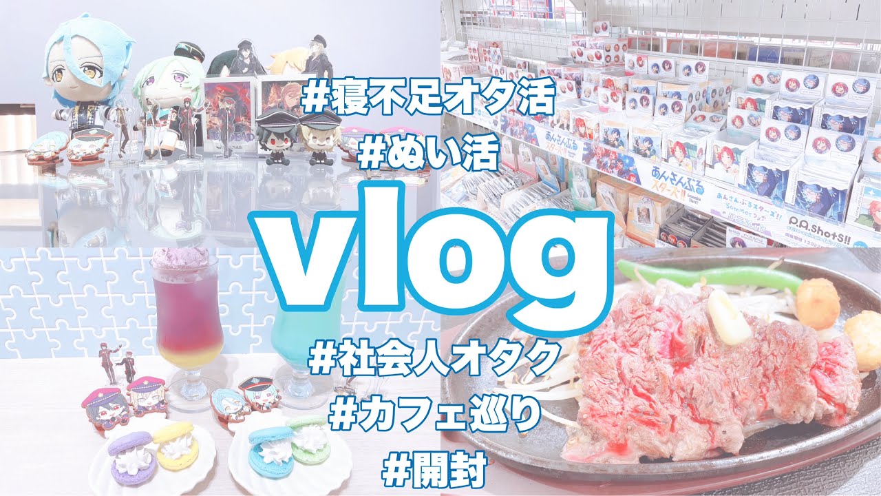 vlog⌇﻿オタ活するなら肉を食え‼️ ⌇﻿寝不足でも元気なオタクとぬいの1日🧸