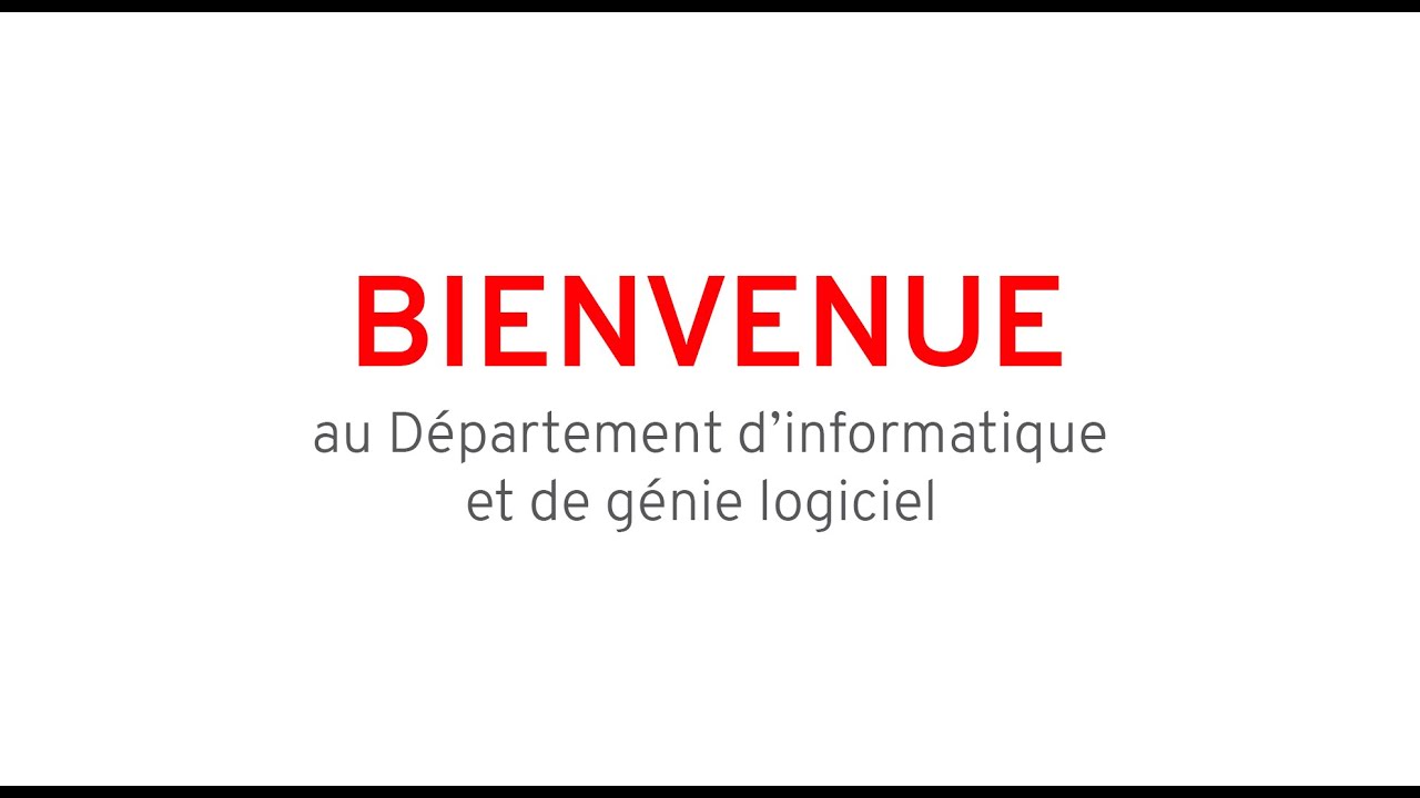 Portes ouvertes A-2021 : Département d'informatique et de génie logiciel
