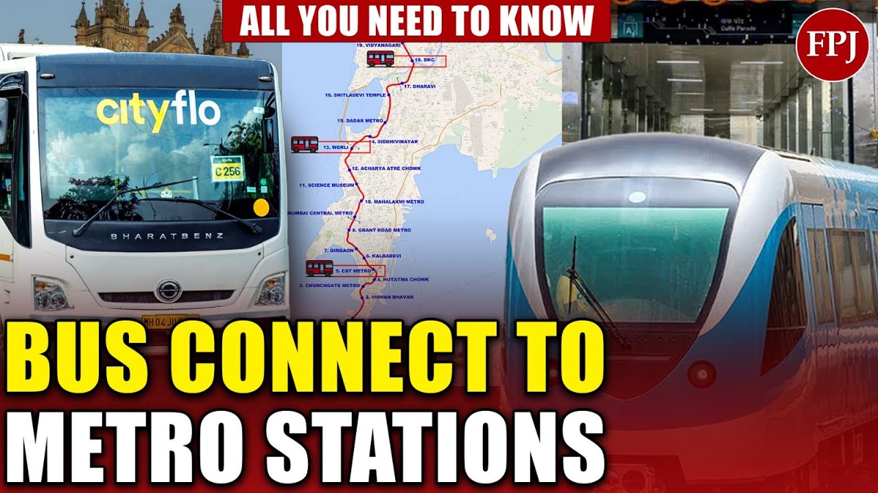 Mumbai Metro 3: Автобусное сообщение для пассажиров метро | 29 рупий за поездку каждые 10 минут о...