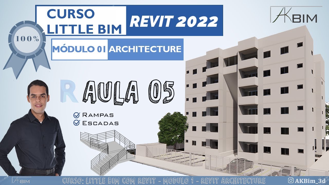 AULA 05/17 - LITLLE BIM COM REVIT (TUDO SOBRE RAMPA E ESCADAS)