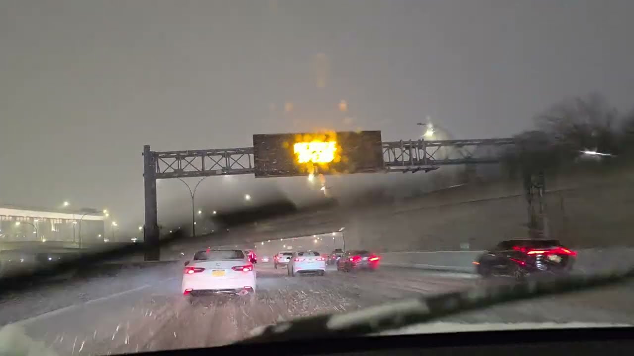 Drive with me /snow storm in newyorkcity/Drive safely