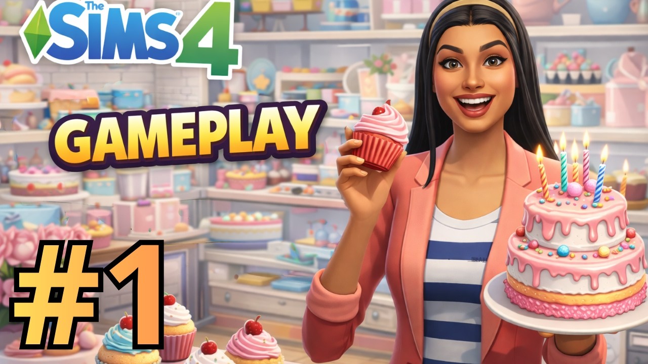 The sims4: # 1 abrimos nossa confeitaria! #thesims4 #sims4 #sims4cc #sims #sims4gameplay #explore