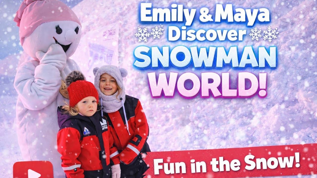 Emily & Maya Try the SCARIEST Ice Slides at Snowman World! ⛄🎿 | Lapland, Rovaniemi