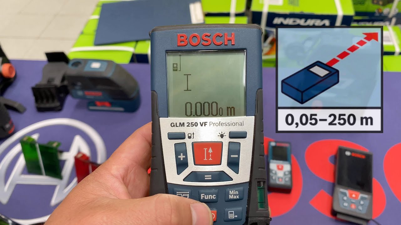 Medidor láser GLM 250 Vf profesional Bosch  Conozca las Funciones.