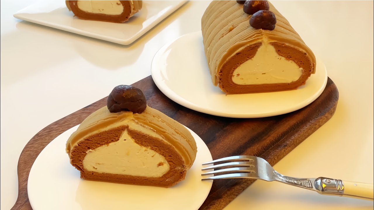 Chestnut Caramel Cake — Soft, Moist & Full of Chestnut Flavor!一顆栗子蛋糕｜濃郁栗子香 × 焦糖奶油的完美組合