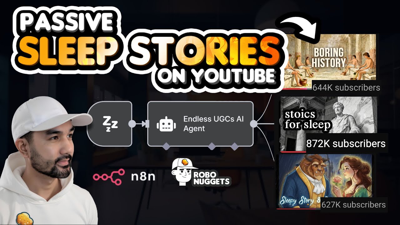 This 2-hour Sleep Story was Generated on Autopilot - Here's How (n8n AI no code automation 🥚)