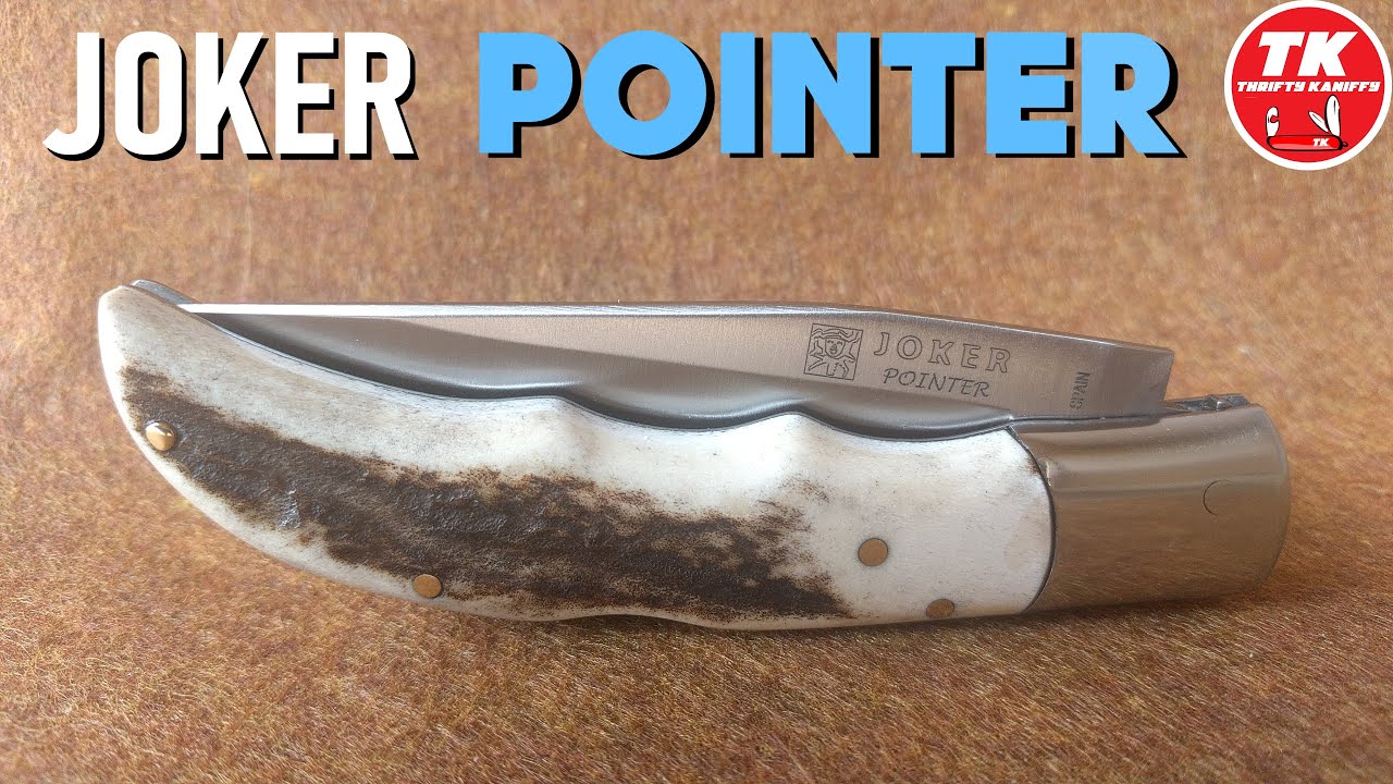 Joker Pointer Deer Stag Finger Groove Lockback Pocket Knife NC-08