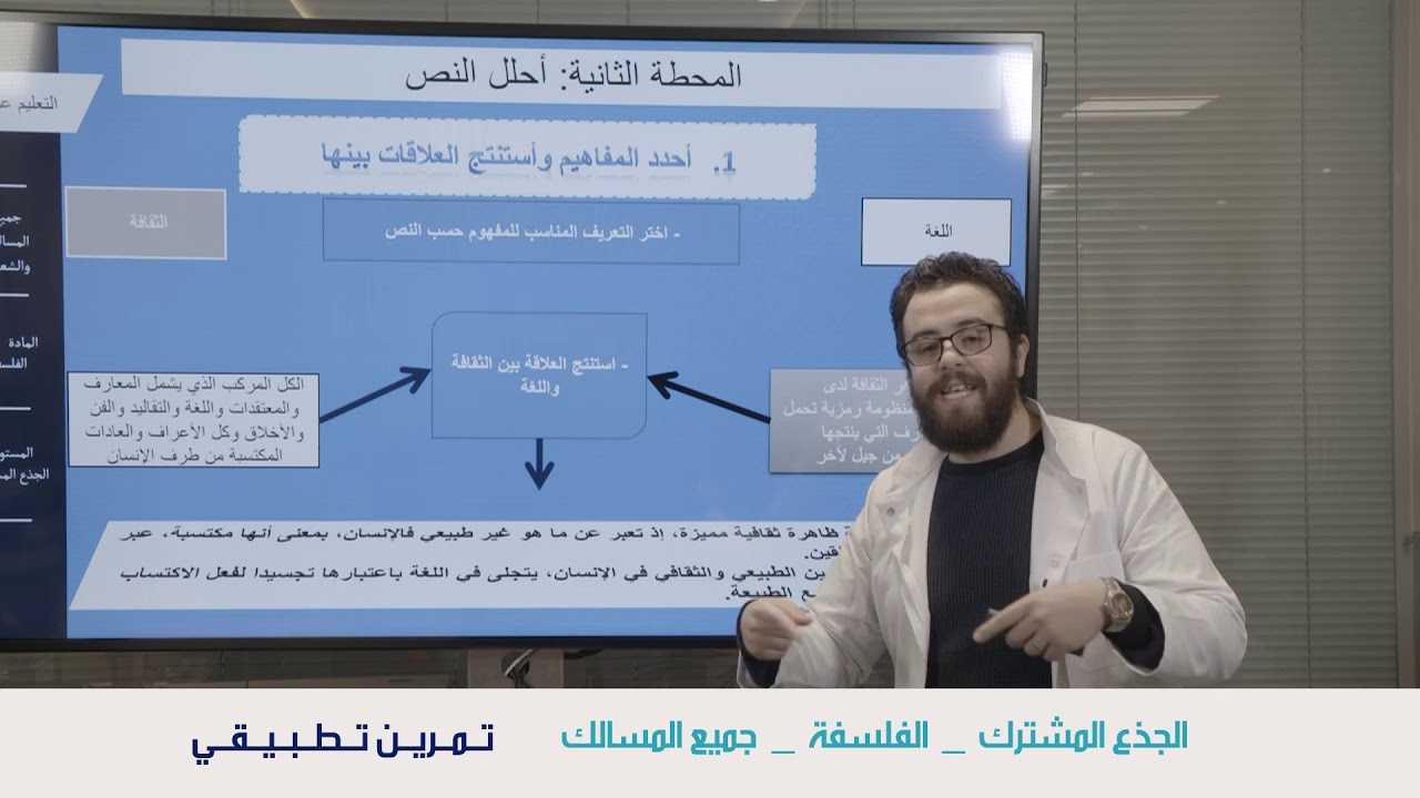 الفلسفة جذع مشترك الانسان كائن ثقافي تمرين تطبيقي 2