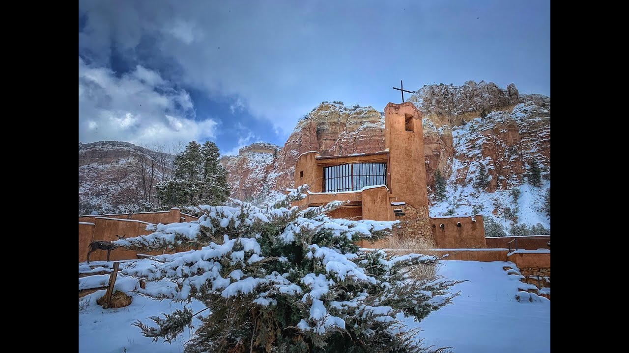 Experience a Snowy Day at a Desert Monastery