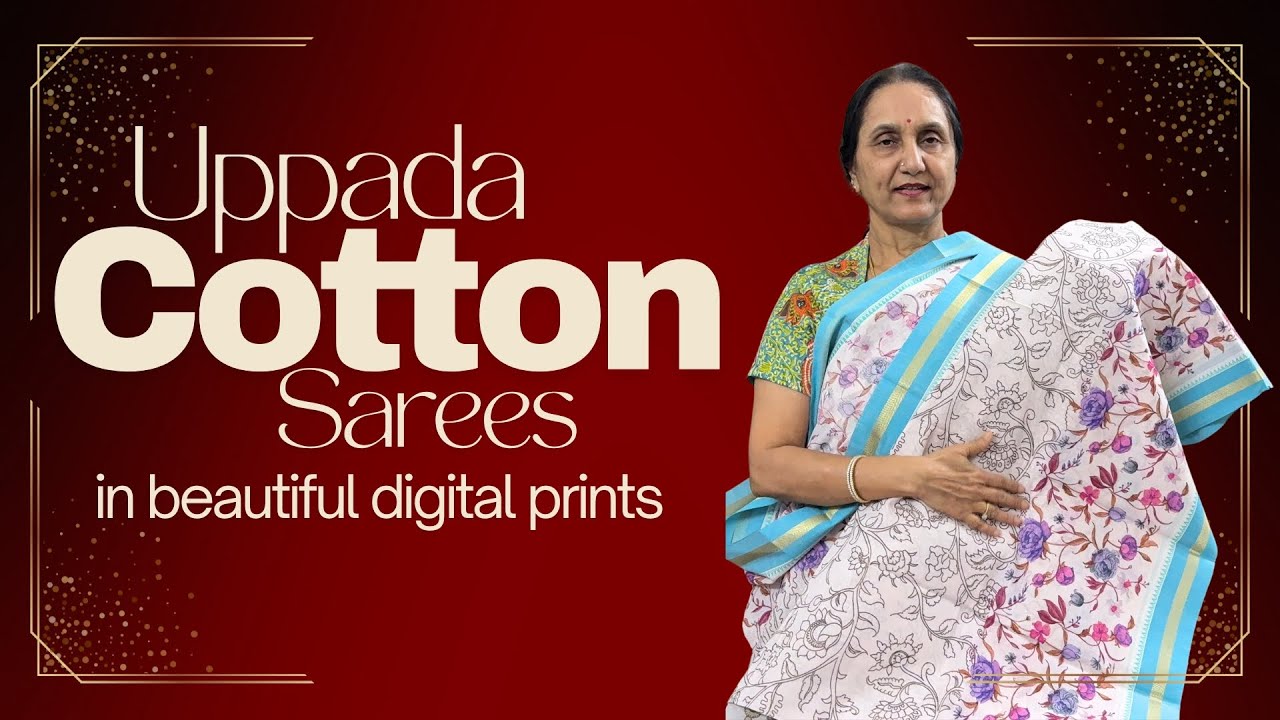 Uppada Cotton sarees in beautiful digital prints by Anitha Reddy \\ Trends block prints \\