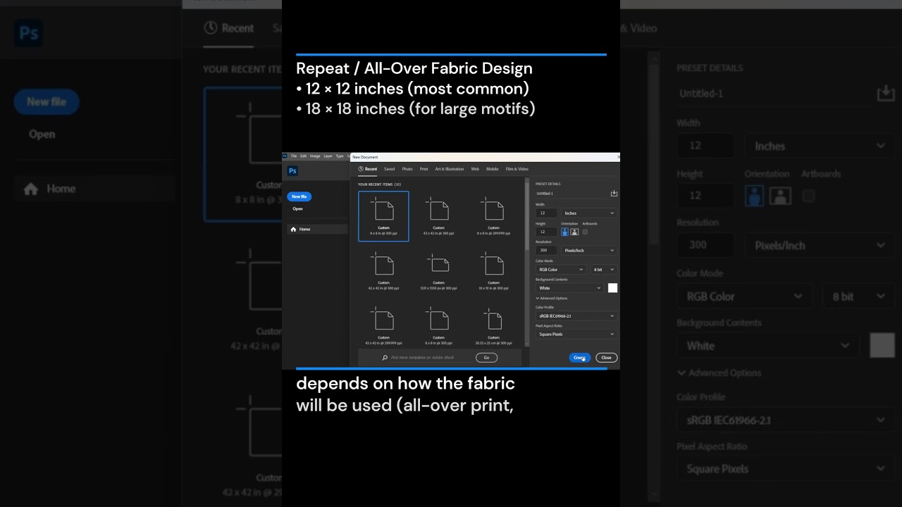 Best Size for Textile Digital Design | Fabric Print File Setup Explained 