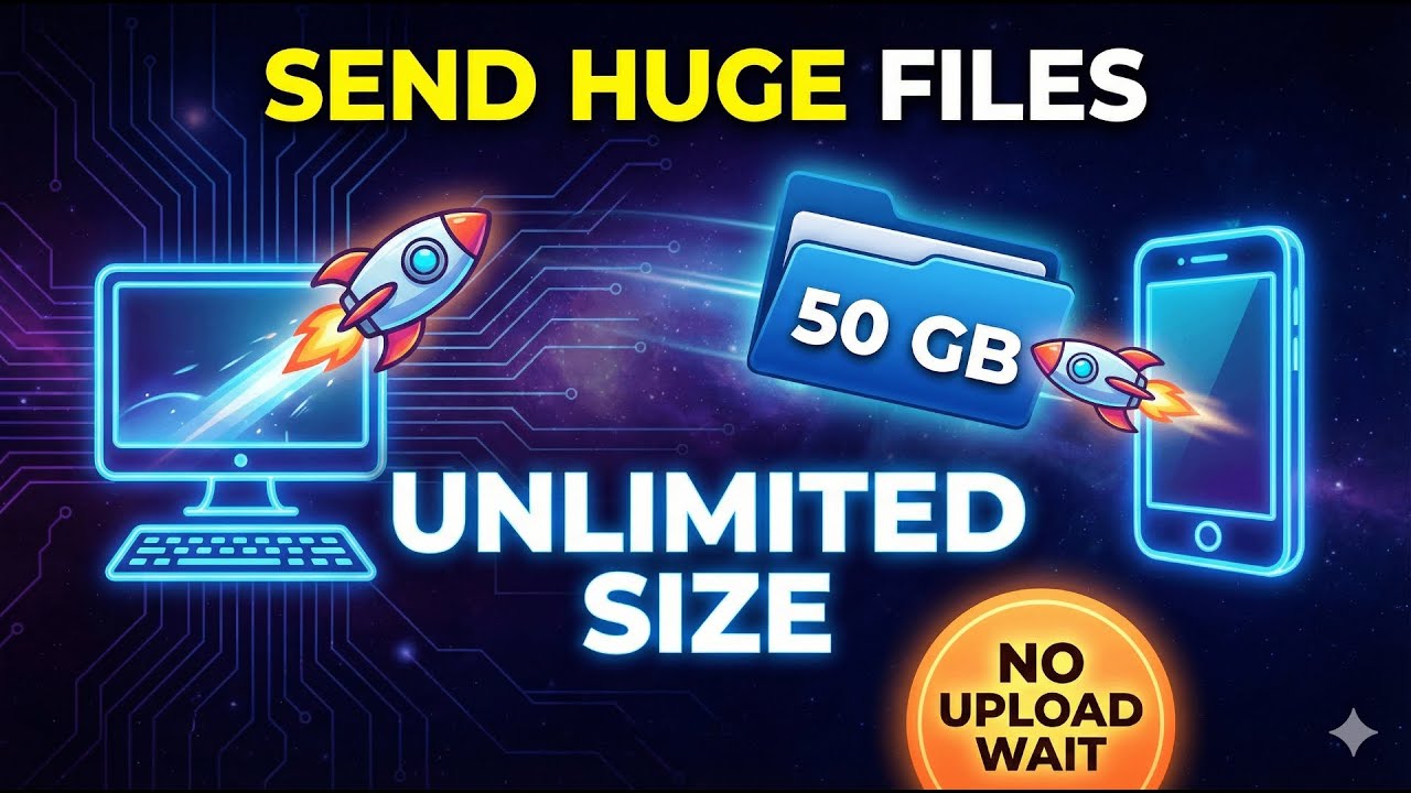 Send Large Files Free Unlimited Size   No Uploading Needed!
