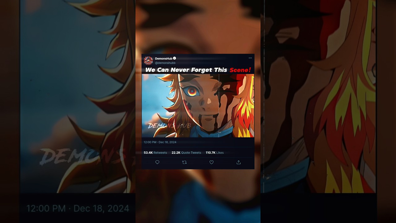 We Can Never Forget This Scene! #anime #demonslayer #kny #viralshort #rengoku #zenitsu #tanjiro
