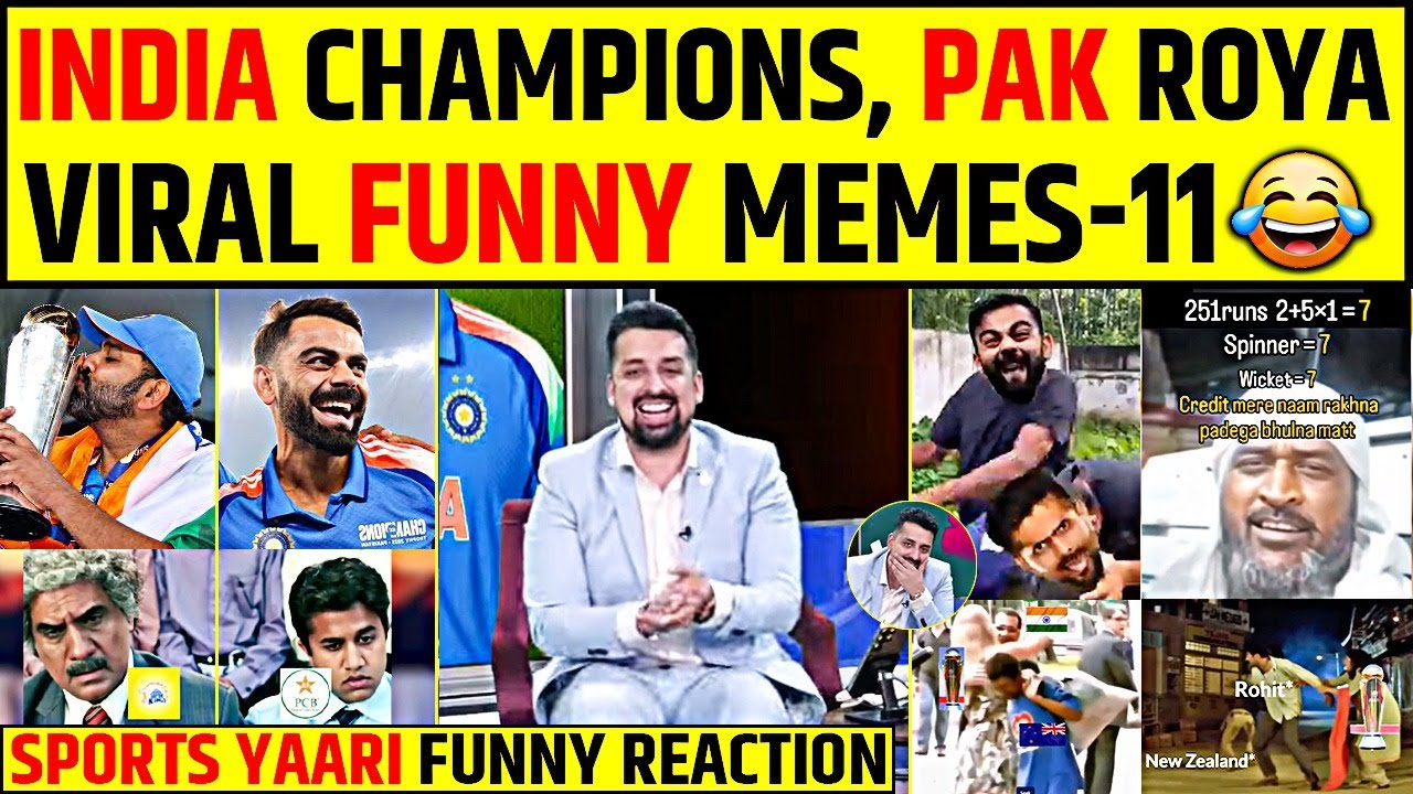 INDIA CHAMPIONS, PAKISTAN ROYA: VIRAL FUNNY MEMES 😂 SPORTS YAARI FUNNY REACTIONS #indvsnz #ct2025