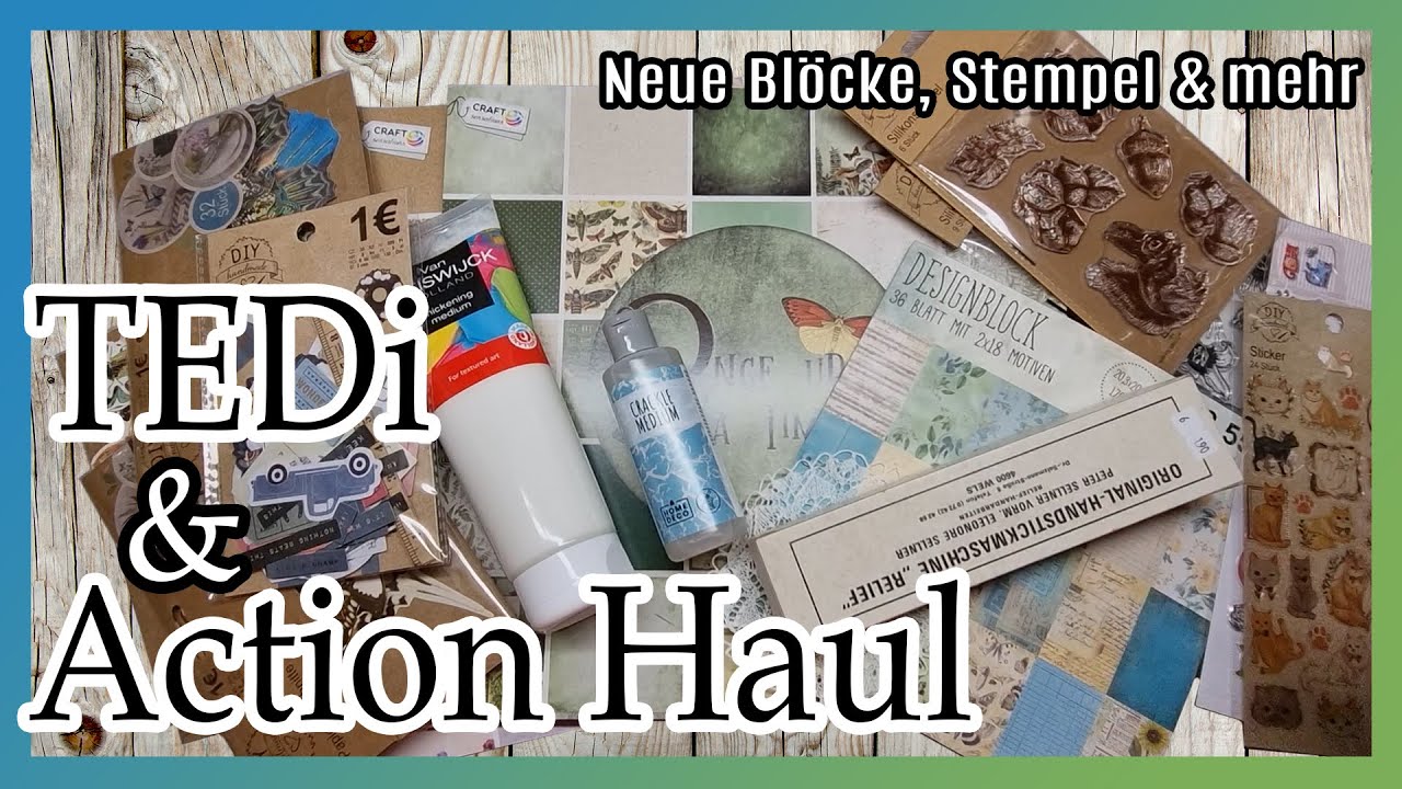 Hot oder Schrott: Neue Blöcke, Papiere, Stempel - Action & TEDi Shopping Haul