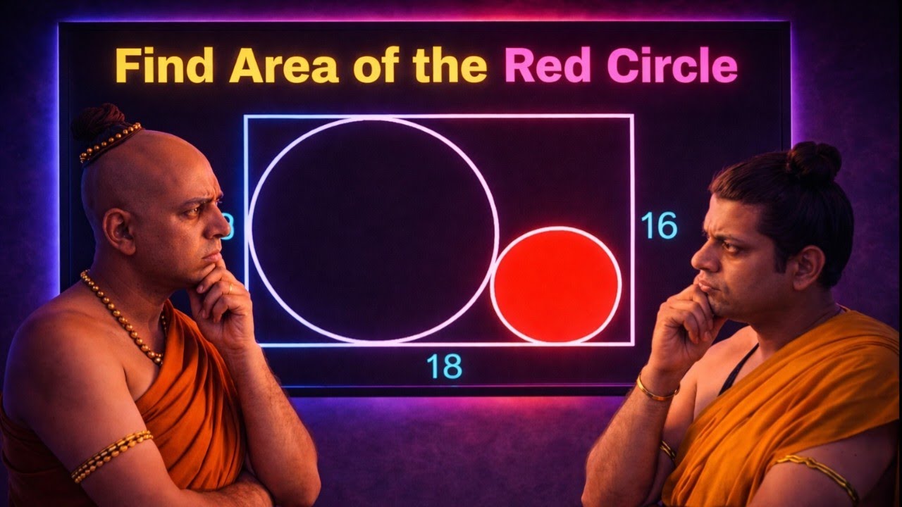 Find Area of the Red Circle | Geometry Olympiad Problems