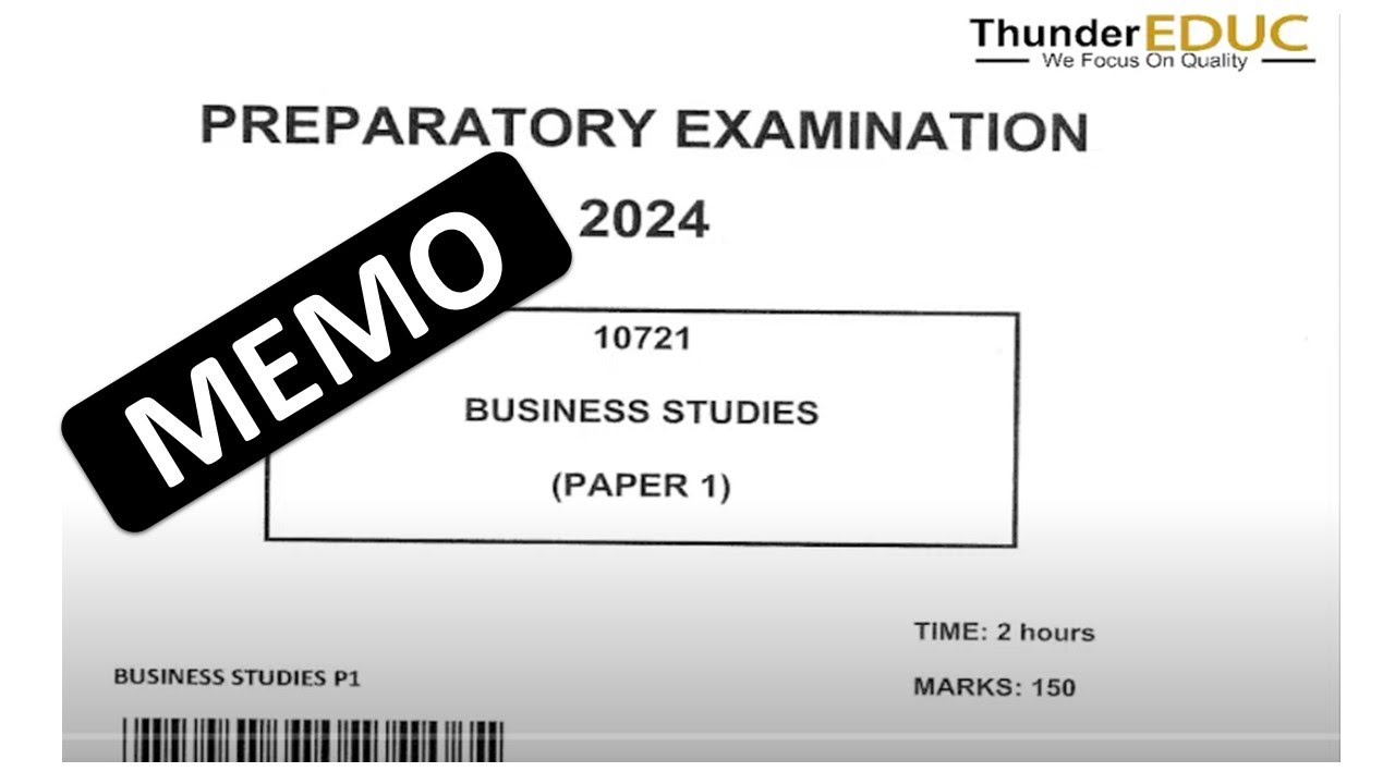 2024 MEMO PAPER 1   BUSINESS STUDIES P.1 GRADE 12  PRELIM EXAMS GAUTENG  PROVINCE [THUNDEREDUC]