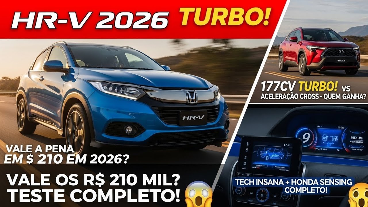 Honda HR-V 2026: Vale os R$ 210 Mil? Teste Completo da Touring Turbo!