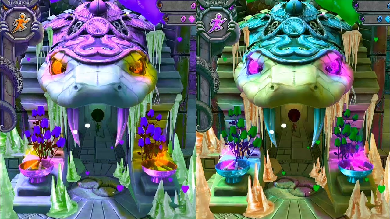 Temple Run 2 Winter Wasteland Pink Vs Cyan